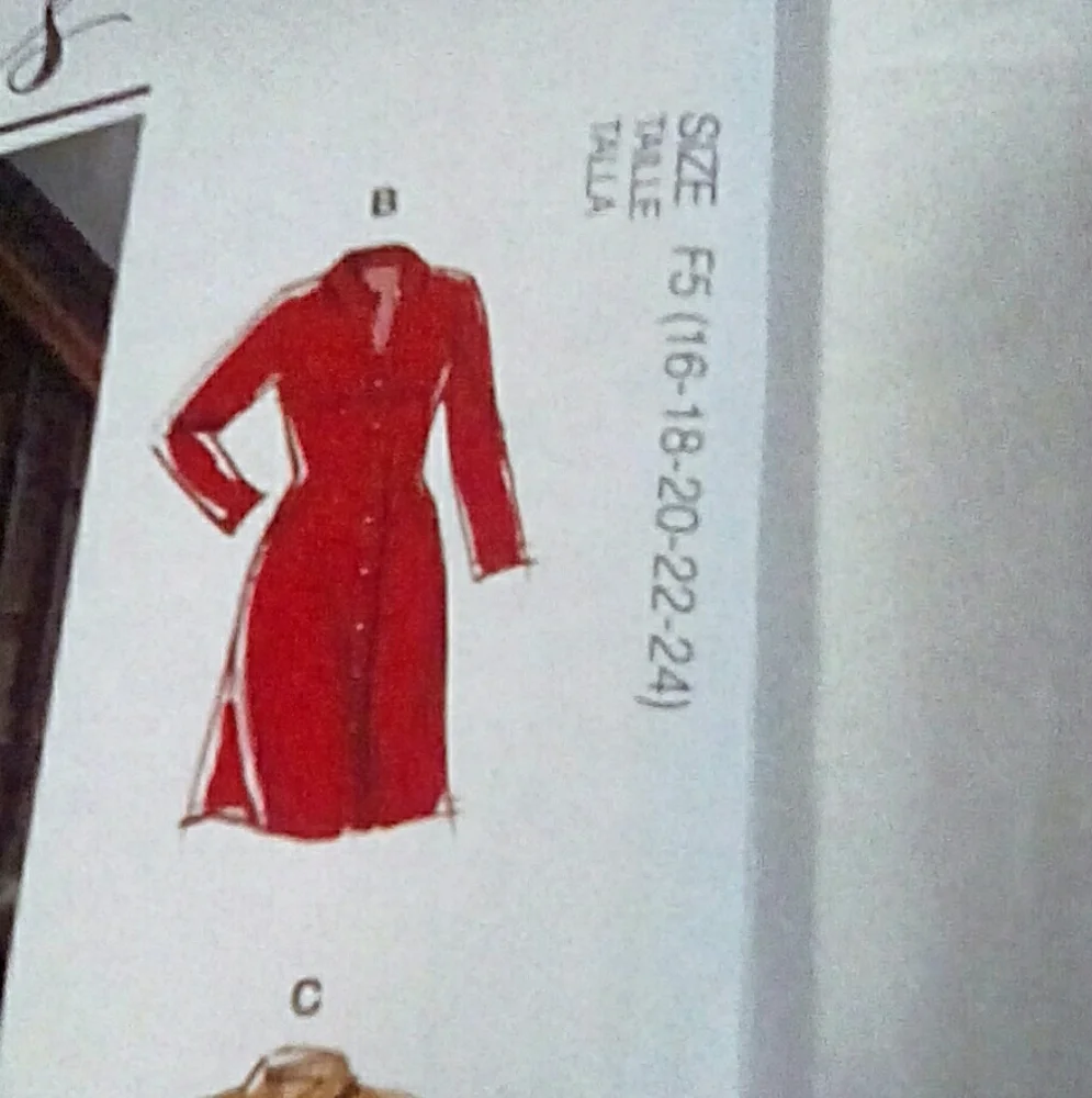 McCall's M8139 misses' dresses and belt. Size 16-24
